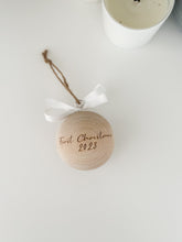 Load image into Gallery viewer, Wooden Engraved Bauble