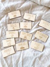 Load image into Gallery viewer, Toy Storage Labels (with icons) 6 pack