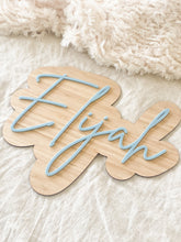 Load image into Gallery viewer, Bamboo Backed Name Plaque