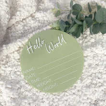 Load image into Gallery viewer, Colour Announcement Plaque