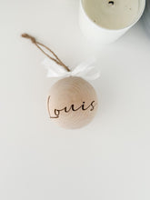Load image into Gallery viewer, Wooden Engraved Bauble
