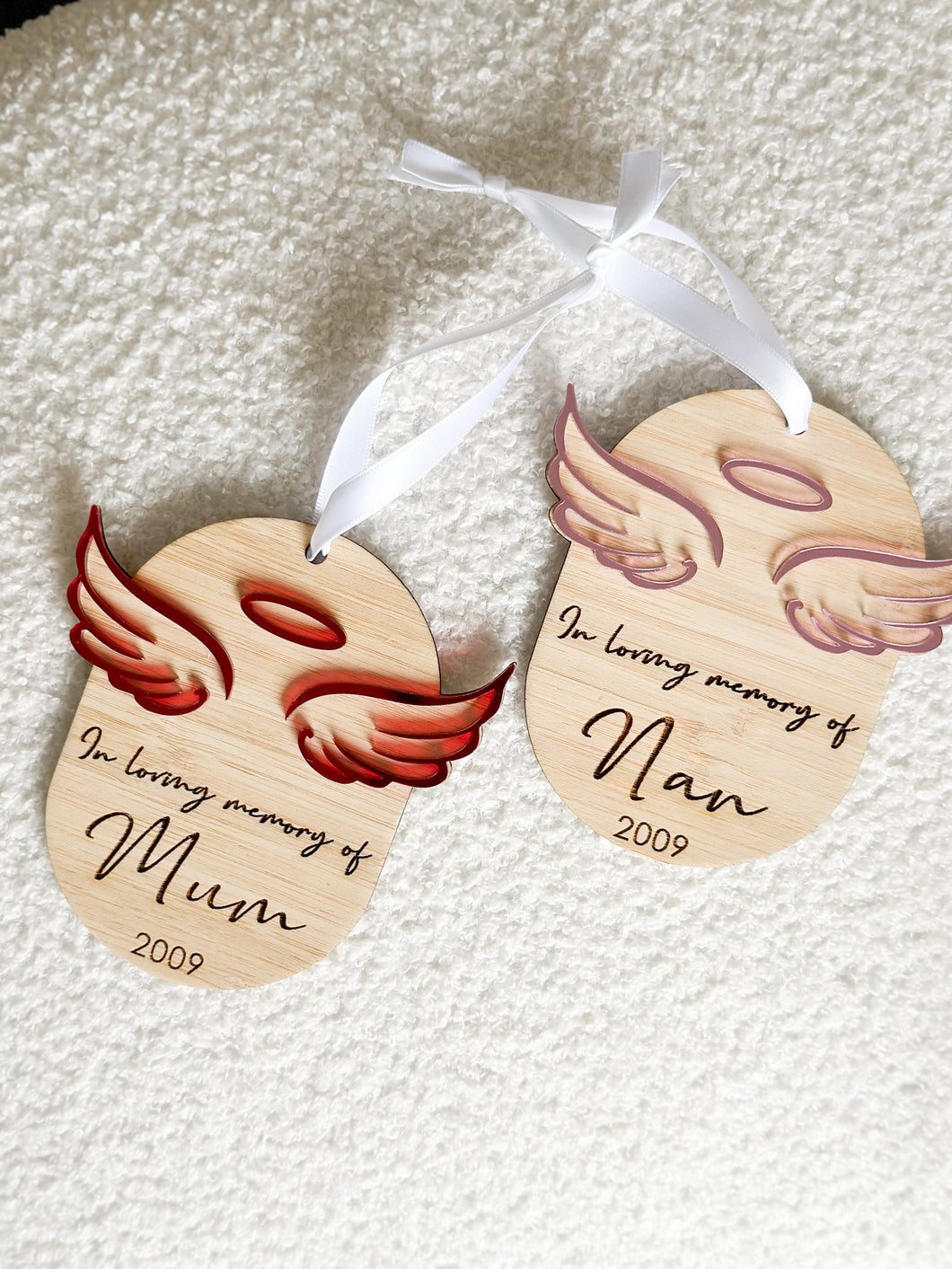 Oval Angel Wing Ornament