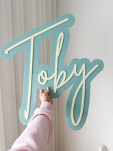 Load image into Gallery viewer, Double Layer Name Plaque
