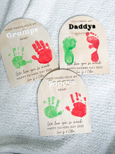 Load image into Gallery viewer, Fathers Day Footstep/Hand Plaque
