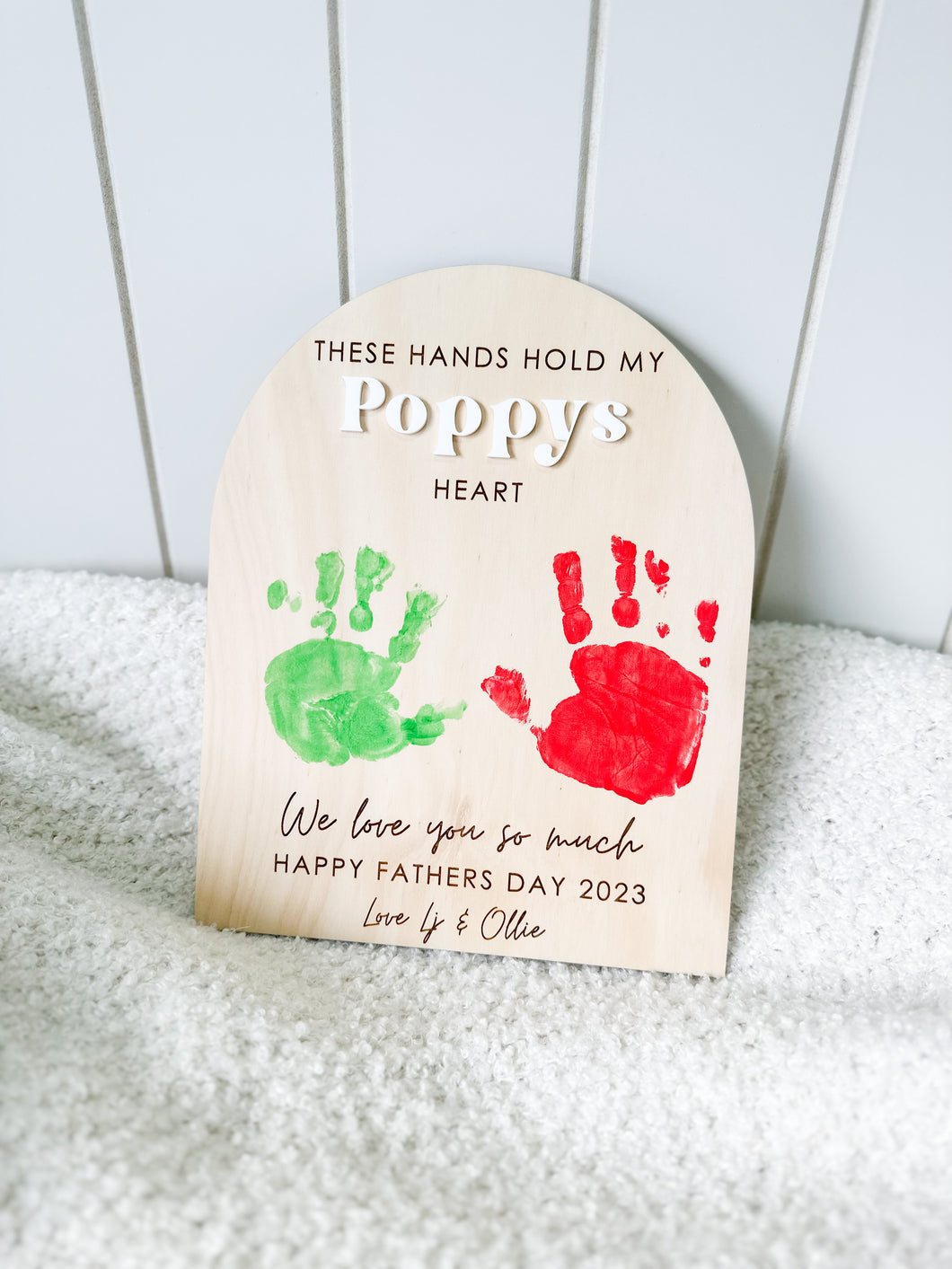 Fathers Day Footstep/Hand Plaque