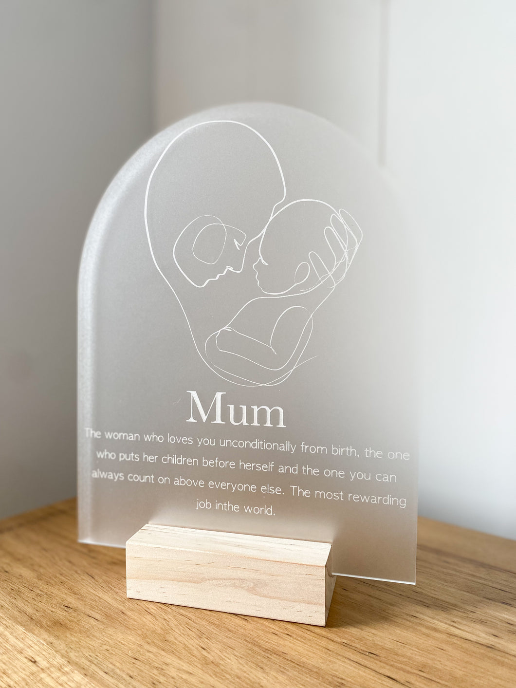 Line Drawing - Mother’s Day plaque