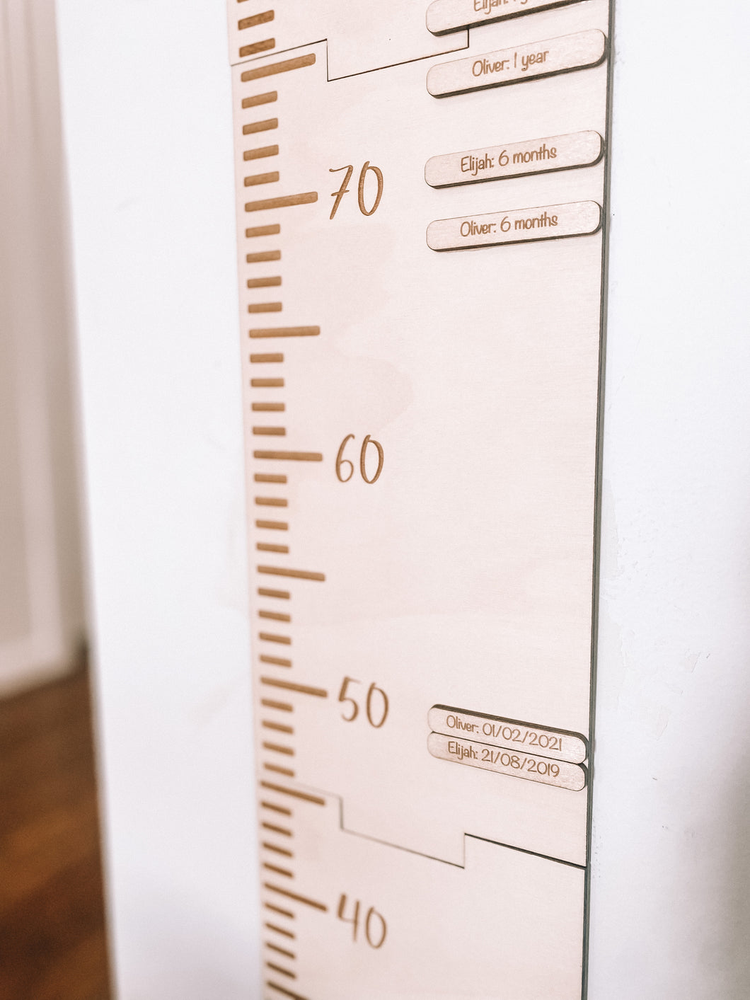 Height Ruler Engraved Name Markers