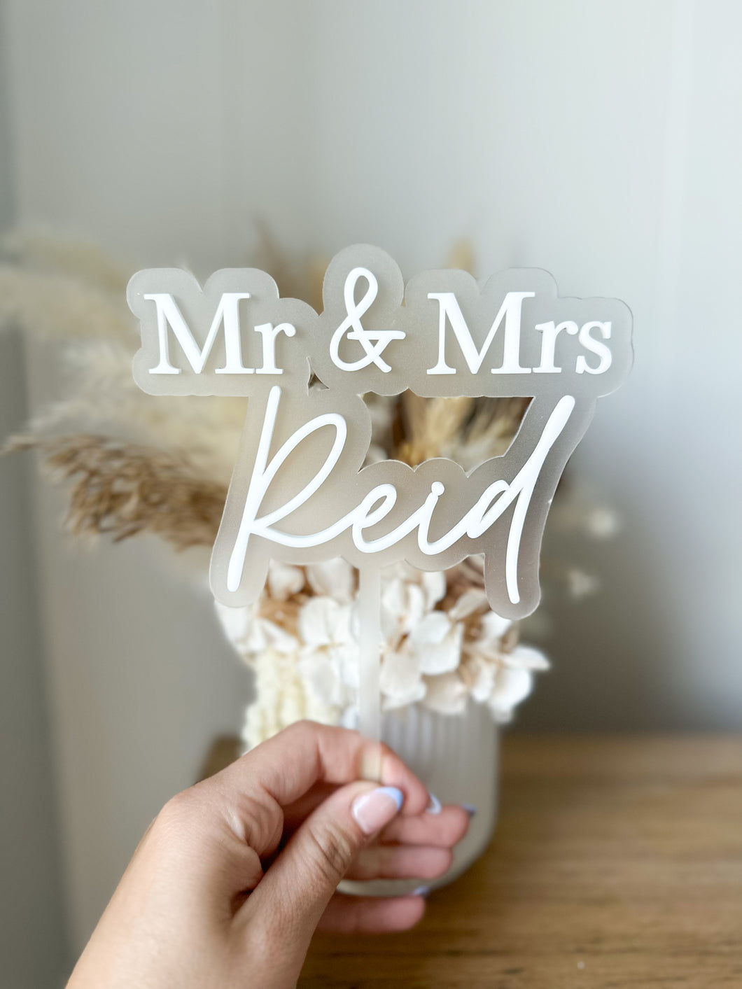 Mr and Mrs Cake Topper