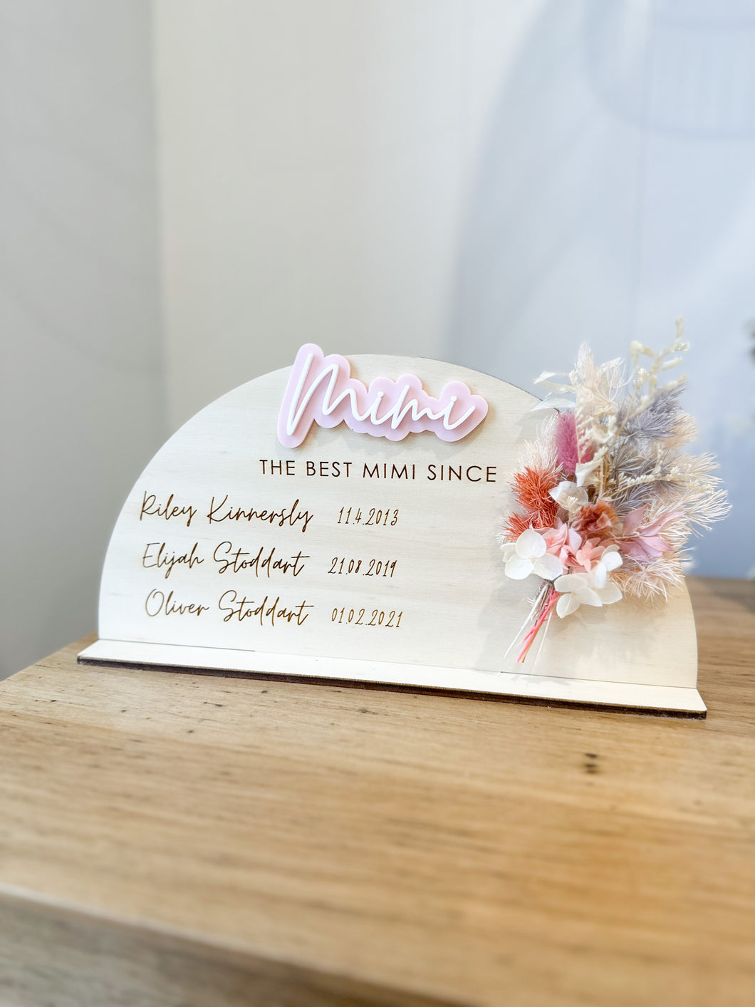 Half Circle Posie Plaque - Mothers Day