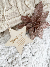 Load image into Gallery viewer, Thank you Star Ornament- Double Sided
