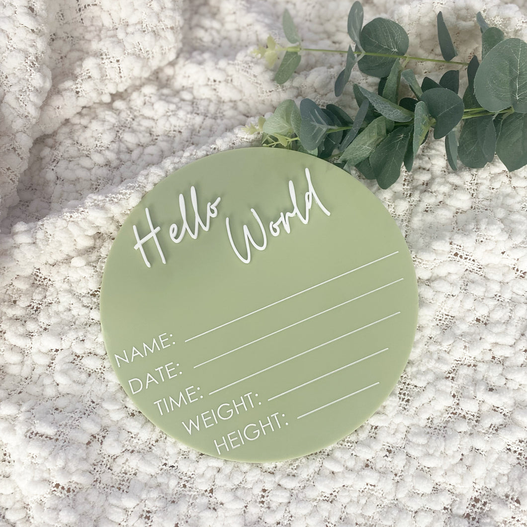 Colour Announcement Plaque